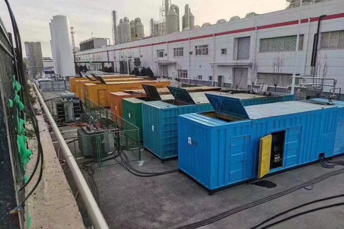喀喇沁发电机租赁施工现场